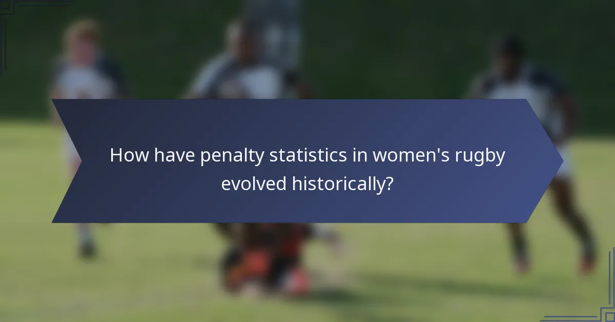 How have penalty statistics in women's rugby evolved historically?